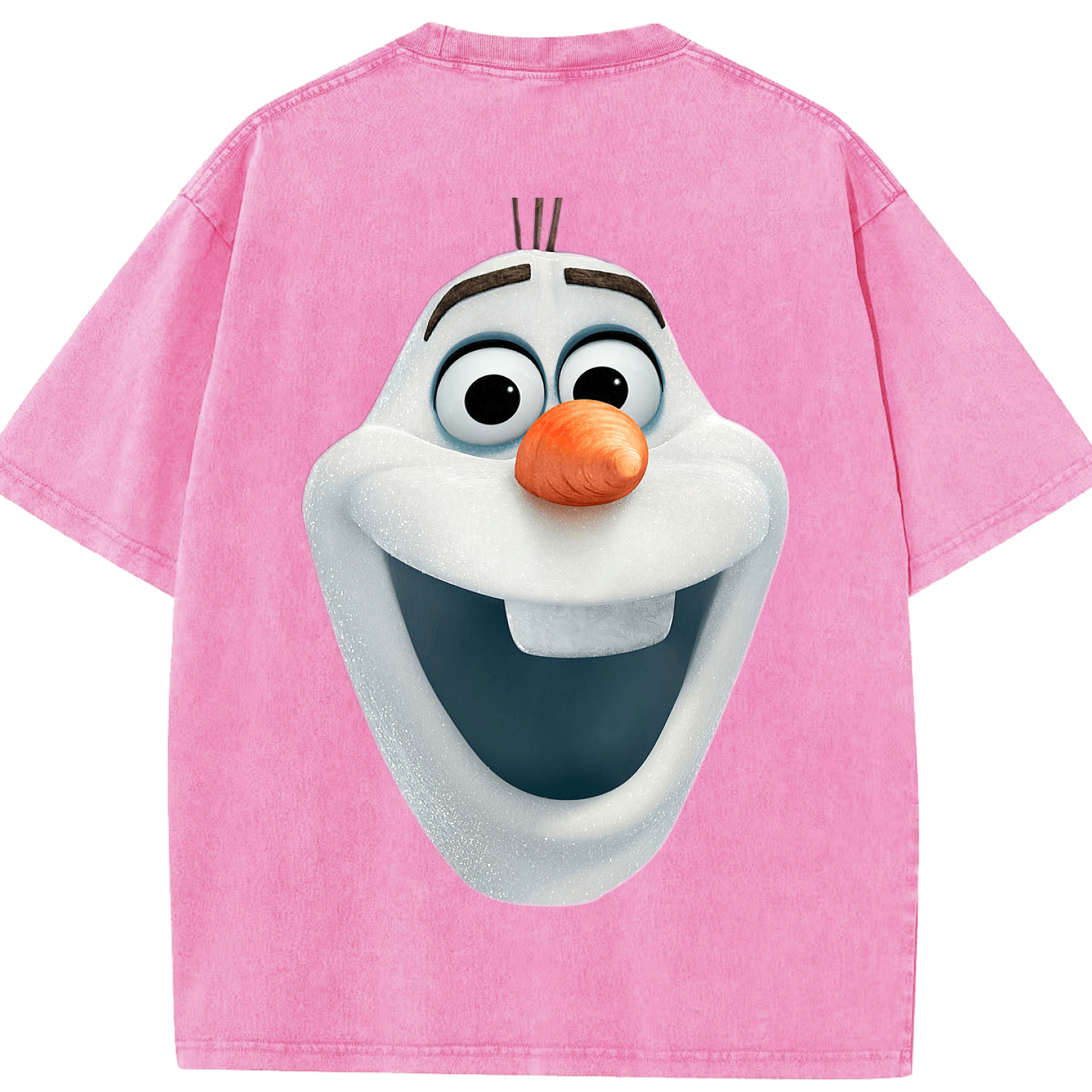 （画像用） アナと雪の女王 アンナ エルサ Frozen Anna Elsa 綿100% ヴィンテージ風 半袖Tシャツ（背面プリント）
